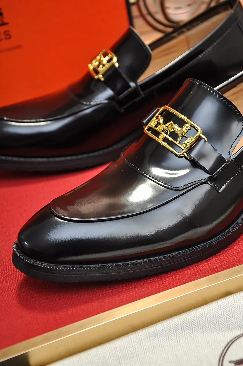 Men's shoes 💰500💶[HERMES] (cowhide lining)🍀Italian top luxury🍀He does not pursue novel styles and gorgeous colors, but attracts the favor of successful men with his flawless, elegant and classic style! This very, very comfortable, simple and stable style makes it easy to match any style! The pattern is absolutely 1:1 refined from the original case, and we strive for excellence in materials, imported cowhide + cowhide lining💪💪💪extraordinary texture👍! .Black brown code number: 38 to 45 (45 customized)
